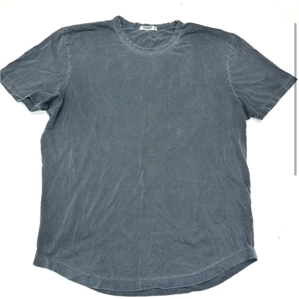 Buck Mason garment washed charcoal gray T-shirt